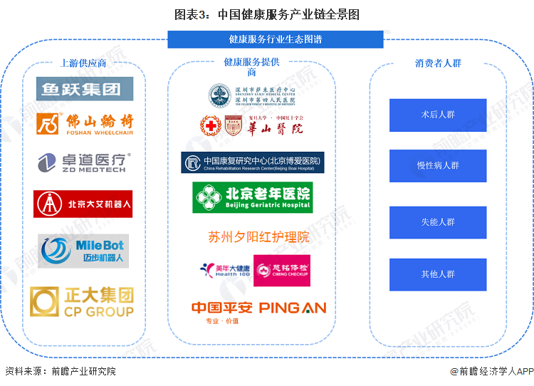 图表3：中国健康服务产业链全景图